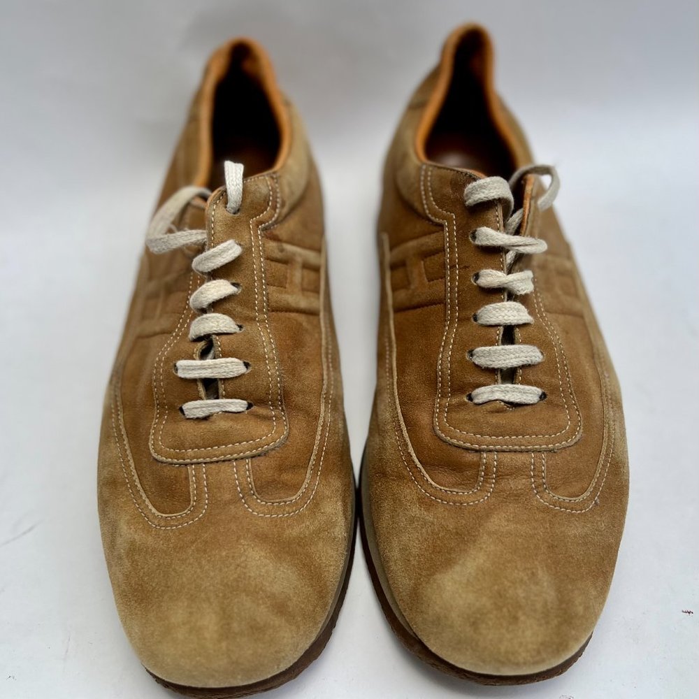 Hermes Quick Brown Leather trainers sneakers EU 43.5 or USA 10.5  Suede Leather